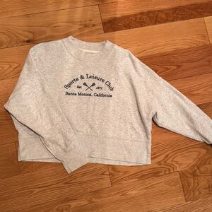 Abercrombie & Fitch A&F Size S Crop Sweatshirt Embroidered Soft Collection